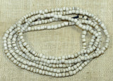 Strand of 10º Squared Off White Indonesian Seed Beads; Lou Zeldis Components