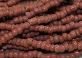 Strand of Vintage 8º Brick Red Glass Indonesian Seed Beads; Lou Zeldis Components