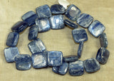 Strand of Large Blue Kyanite Pillow Beads; Lou Zeldis Component Collection