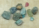10 grams of Rough, Raw Aquamarine Crystals; Lou Zeldis Component Collection