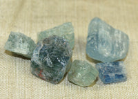 10 grams of Rough, Raw Aquamarine Crystals; Lou Zeldis Component Collection