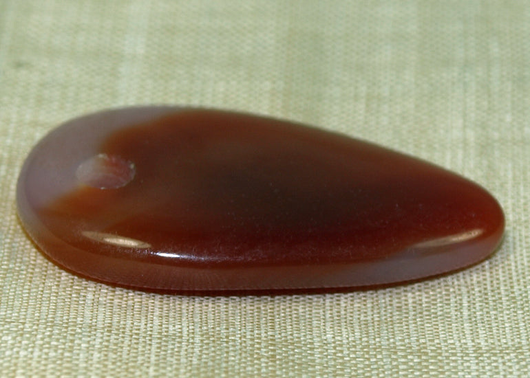 Vintage Carnelian Teardrop Pendant; Lou Zeldis Component Collection