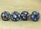 Four Funky Vintage 60s Glass Beads from Indonesia; Lou Zeldis Component Collection
