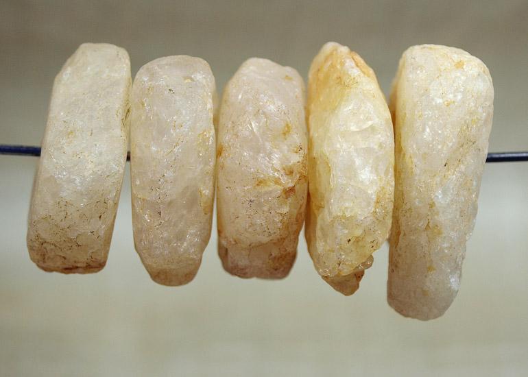 Bag of Ancient Quartz Disc Beads from Lou Zeldis Collection