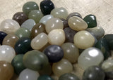 Lou Zeldis Chunky Serpentine Jade Stones, 50 stones