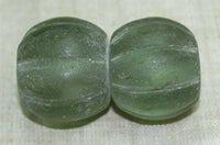 Green Glass Bead from Afghanistan