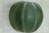 Large Afghan Fluted Green Glass Bead