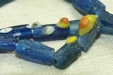 Roman Era denim blue Glass Beads with "Eyes"
