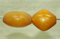 Set of Two Antique Imitation Amber Beads