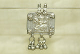 Antique Silver Hindu Monkey God Prayer Box Pendant