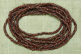 Brick-Brown with White Stripe Seed Beads, 10º