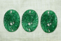 Vintage Cab: Misty Green Flower Oval