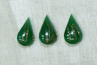 Vintage Cab: Dark Green Teardrop with Gold Foil