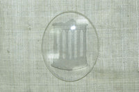 Vintage Cab: Etched Glass Oval