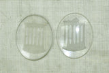 Vintage Cab: Etched Glass Oval