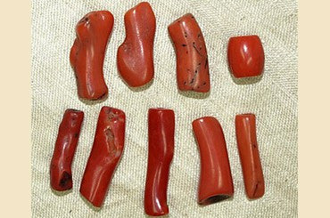Set of Antique Red Branch Coral Beads