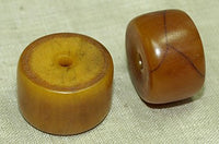 Dark Amber Cylindrical Bead