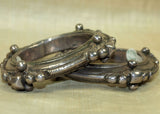 Antique Pair of Silver Bangles, India