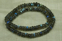 Strand of Smooth Labradorite Rondelles