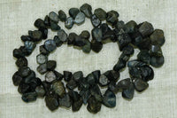Strand of Large Rough Black Sapphire Gemstones