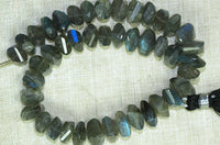 Strand of Faceted Labradorite Pillow Beads