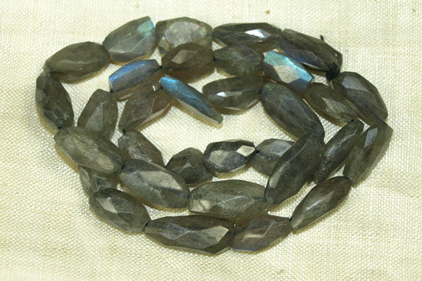 Strand of Chunky Faceted Labradorite beads