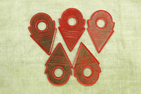 Set of 5 Red Tuareg Glass 