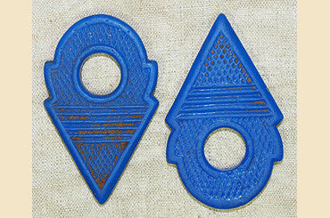 Tuareg Glass "Key", Royal Blue