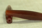 Carnelian Glass Faceted Tube