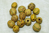 Yellow Venetian Glass Beads