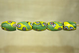5 Venetian Glass Beads with Eyes