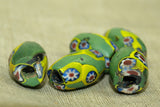 5 Venetian Glass Beads with Eyes
