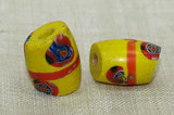 Pair of Yellow Antique Venetian Beads