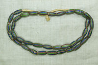 Venetian Watermelon Beads, Flattened Ovals