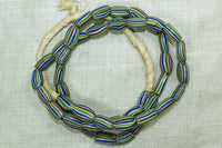 Venetian Watermelon Glass Beads, Candy Cane Colors!