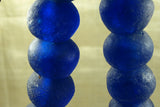 ginormous Blue Glass Beads from Ghana