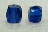Vibrant Cobalt Blue Faceted Glass Bead