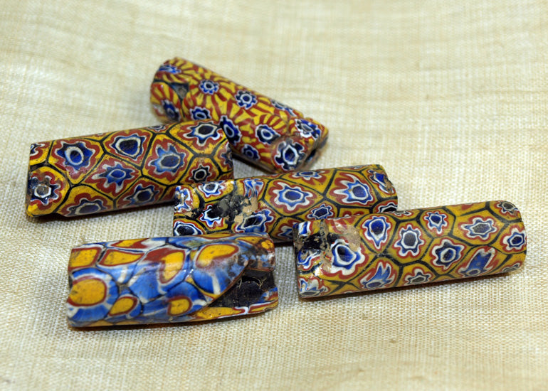 Set of Funky Mille Fiore Beads