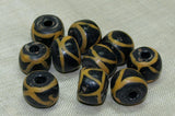 Antique Brown and Yellow Venetian Bead