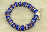 Strand of Vintage 1940s Hand-Made Glass "Chevron" Beads