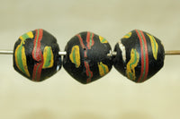 Black King Beads with Yellow & Green