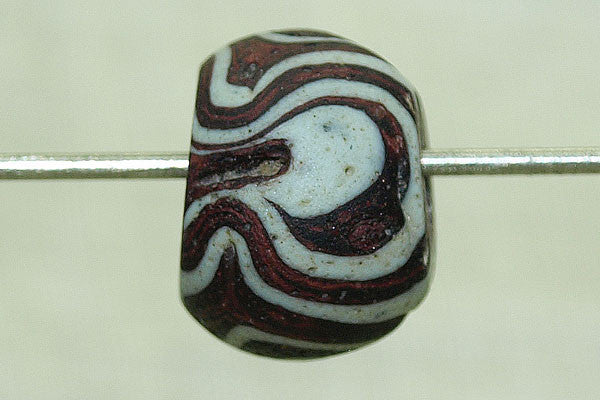 Ancient Roman Striped Glass Bead, O