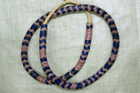 Glass Snake Beads, Pink and Cobalt Mix