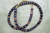 Glass Snake Beads, Pink and Cobalt Mix