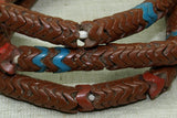 Brick Red Glass Snake Beads