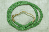 Medium Size Green Glass Flat Flowers