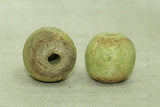 Small Worn Chartreuse Majapahit Beads