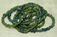 Strand of Green & Blue Tradewind Glass Beads