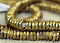 4mm Brass Heishi Beads from Kenya