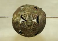 Large Round Brass Baule Bead